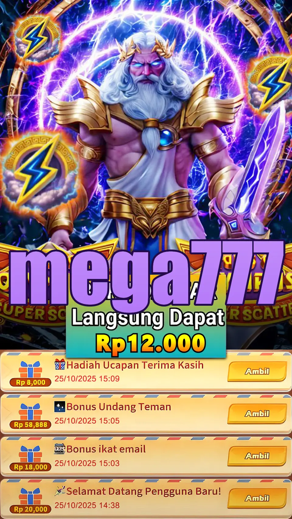 mega777 Tangkapan Layar - APK Resmi